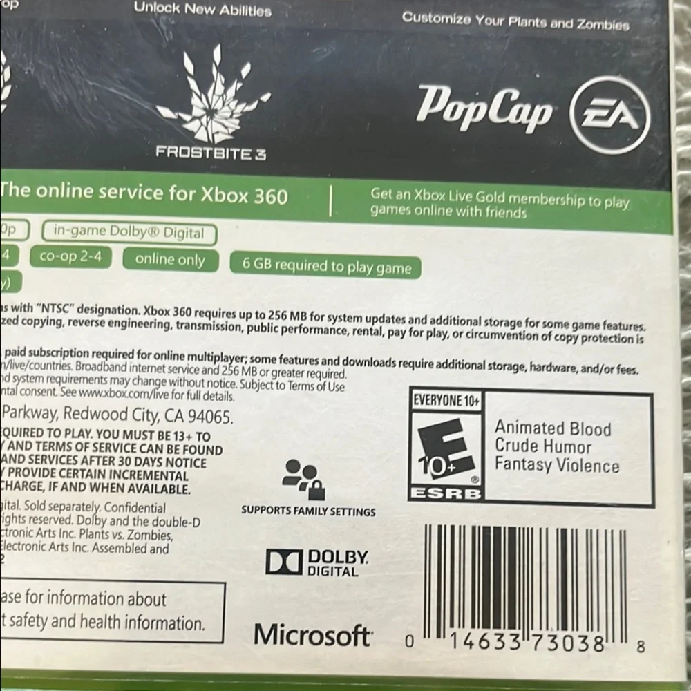 Green Xbox 360 Video Game Plants vs Zombies Garden Warfare